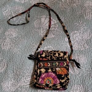 Vera Bradley Black Floral Crossbody Bag